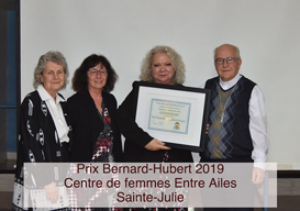 Remise officielle du Prix Bernard-Hubert 2019